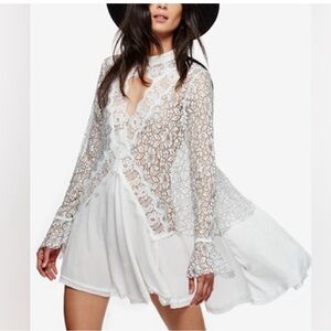 Free People White Lace Dress